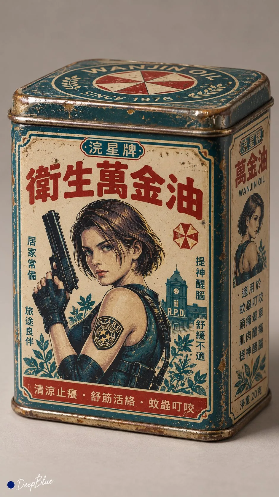动漫角色与 70 年代国货包装联名，示例 1