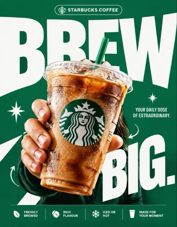 品牌巨字海报「BREW BIG.」